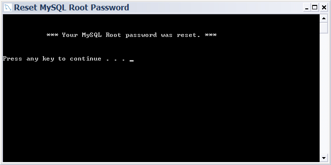 Hình 13: Màn hình thông báo reset root password thành công